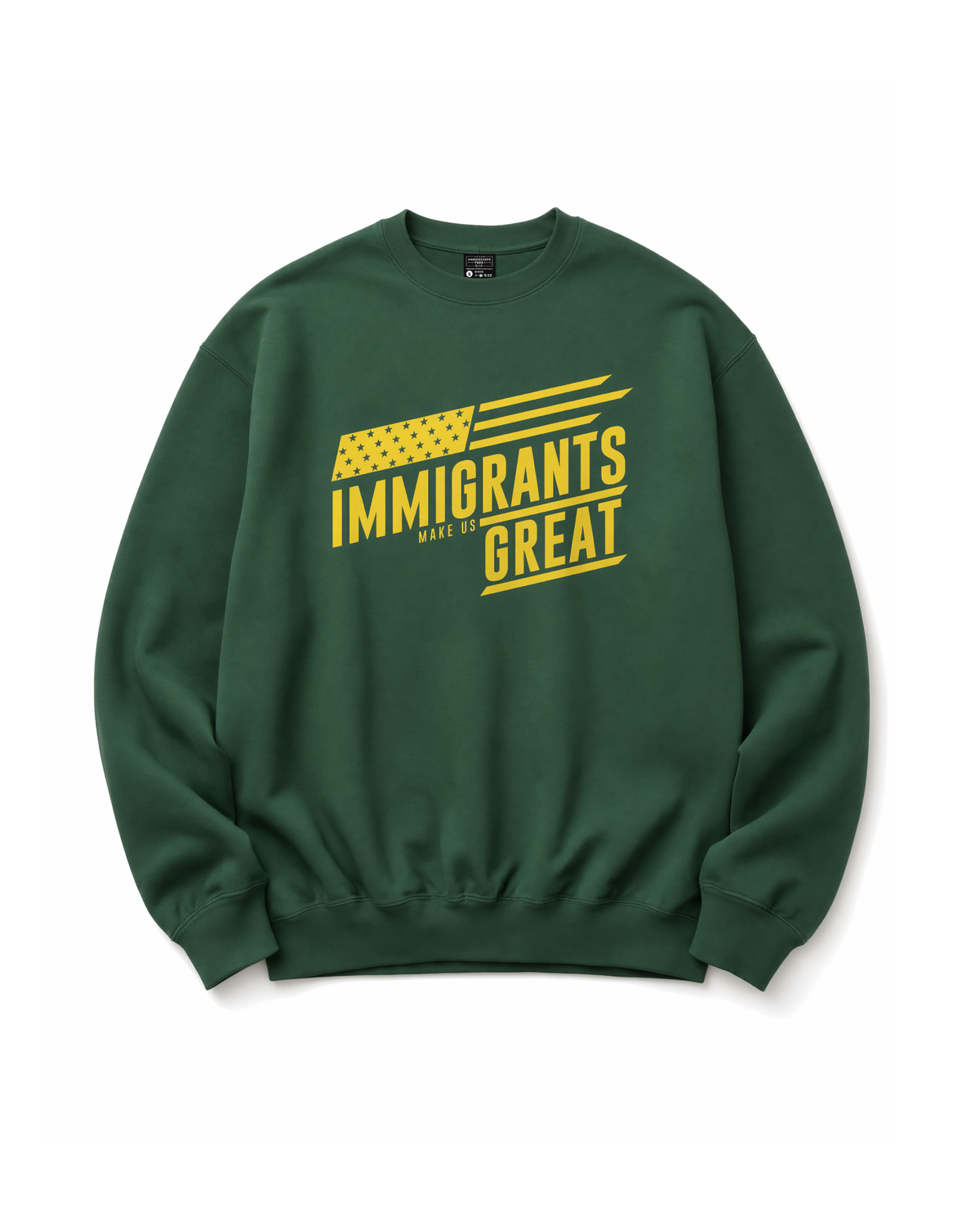 The Sovereign Crewneck Vanguard in Legacy Green, front