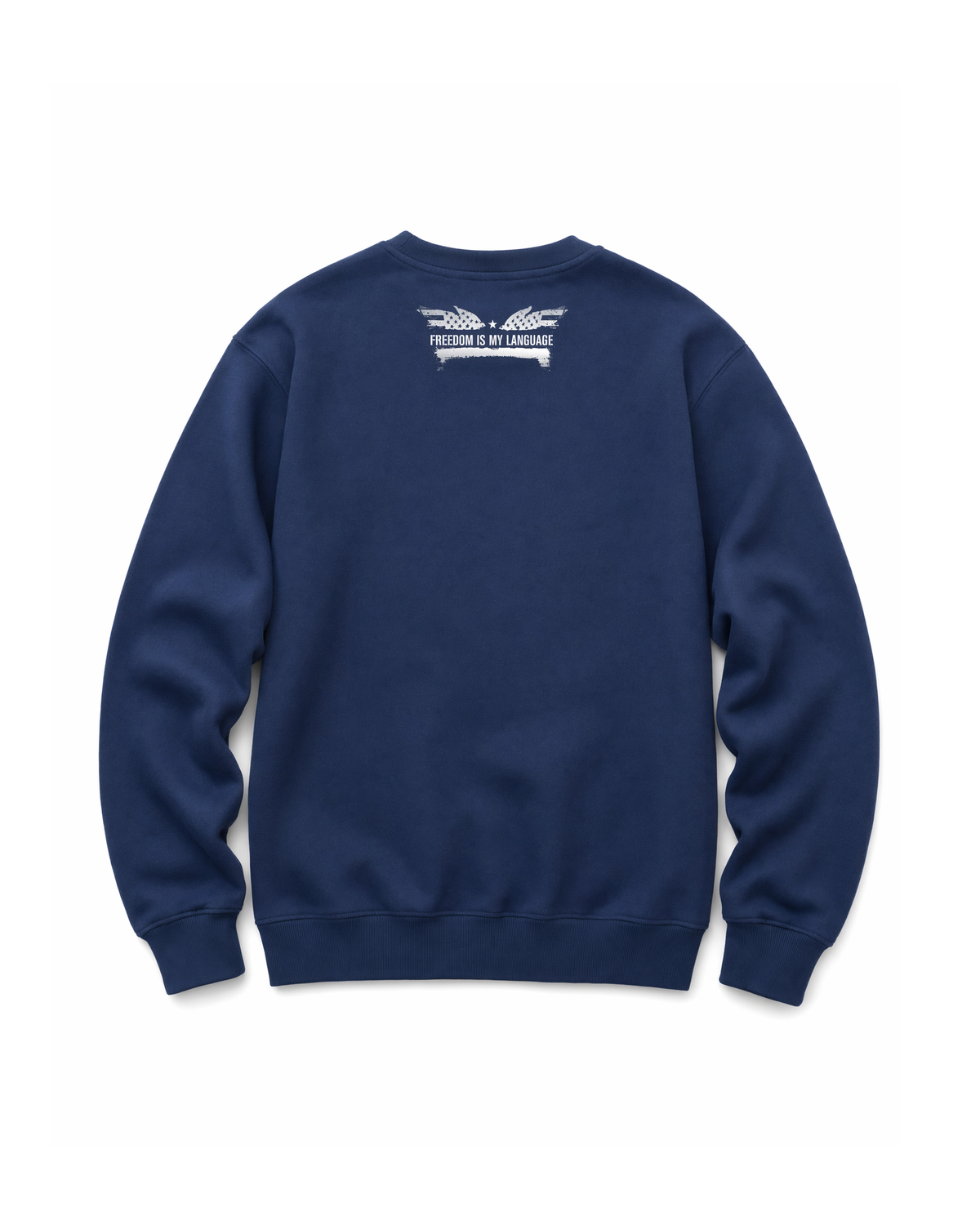 The Sovereign Crewneck Winged Liberty in Navy, back