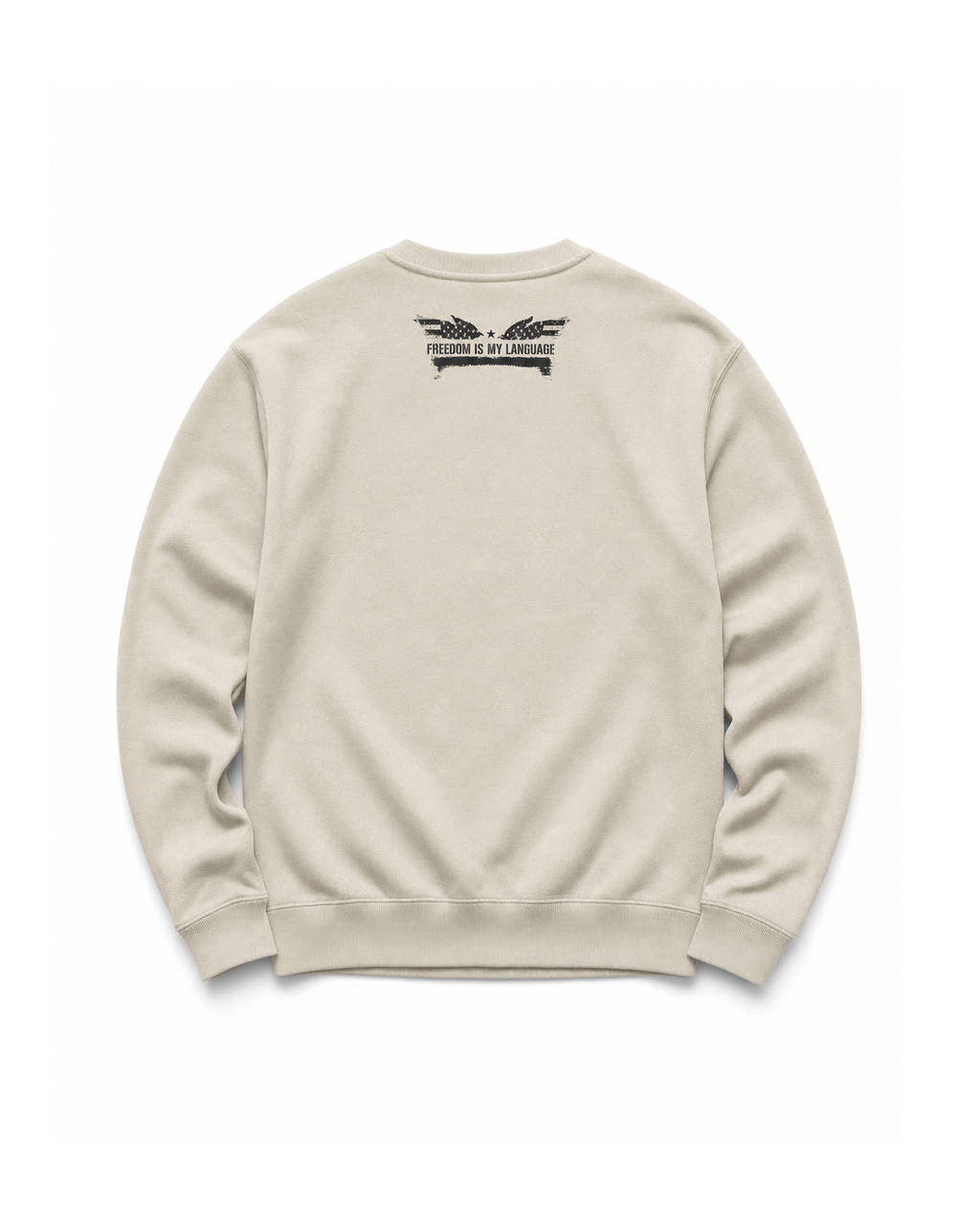 The Sovereign Crewneck Vanguard in Vintage Cream, back